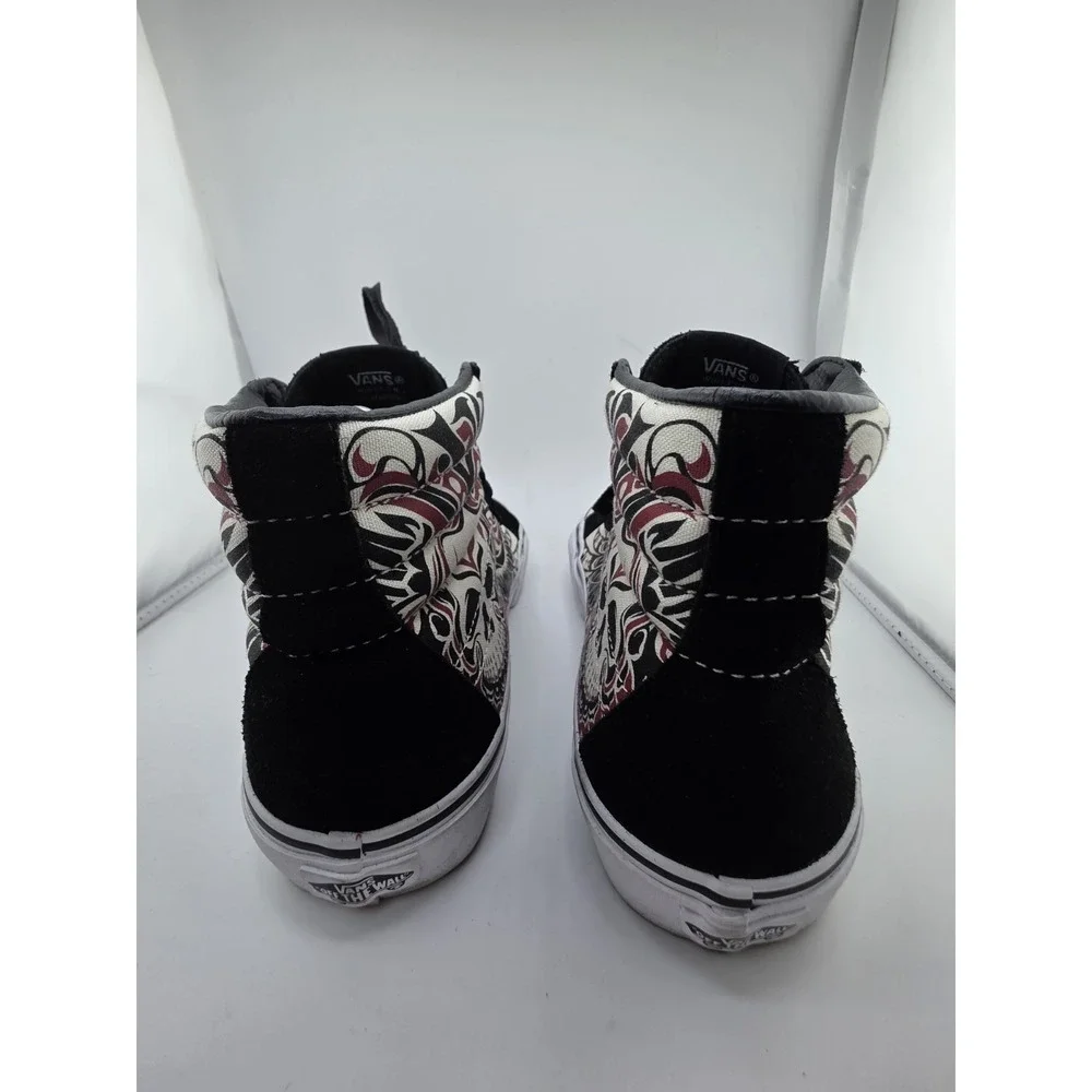VANS Sk8-Hi Skull Graphic Sneakers Men's 7.5 Women's 9 Black‎ Red
